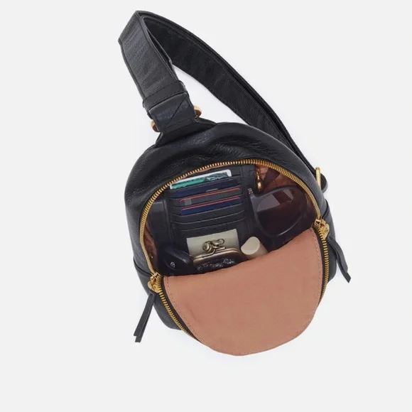 NWT HOBO Metallic Leather Fern Sling Bag - Picture 4 of 13